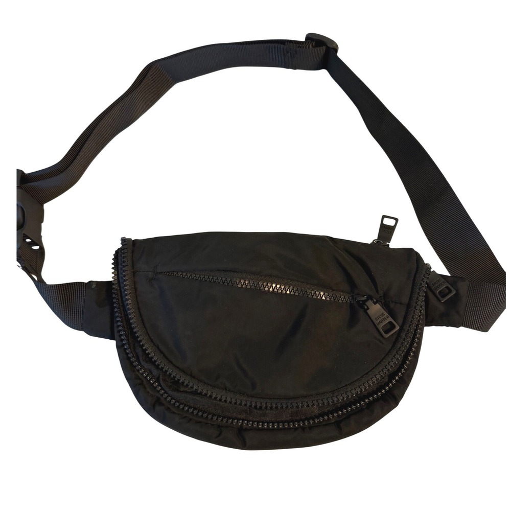 Steve Madden Belt Bag Womens OS Black Excellent Nylon Crossbody Fanny Pack